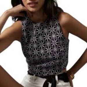 Geoprint sleeveless top